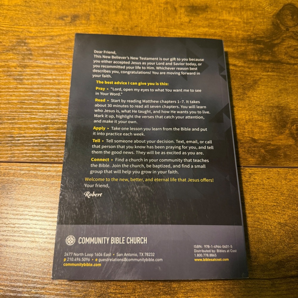 New Believer's Bible New Testament NLT Greg Laurie Second Edition Softcover - Picture 6 of 6